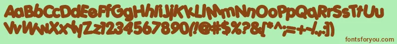 PORKH    Font – Brown Fonts on Green Background