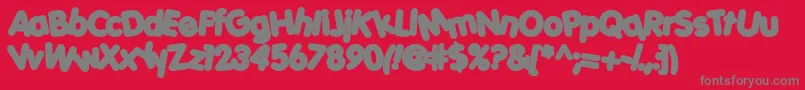 PORKH    Font – Gray Fonts on Red Background