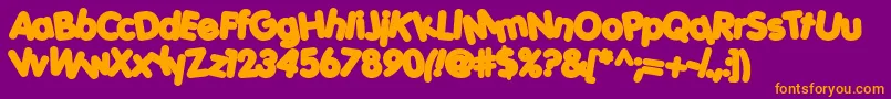 PORKH    Font – Orange Fonts on Purple Background