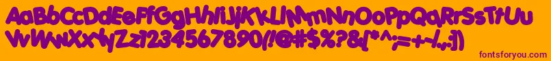 PORKH    Font – Purple Fonts on Orange Background