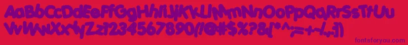 PORKH    Font – Purple Fonts on Red Background