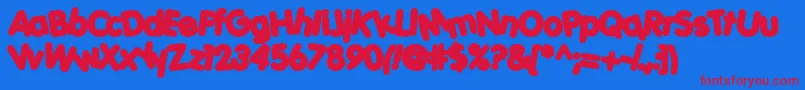 PORKH    Font – Red Fonts on Blue Background