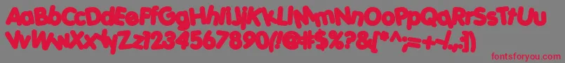 PORKH    Font – Red Fonts on Gray Background