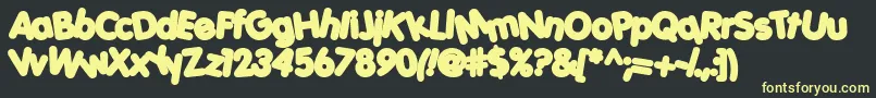 PORKH    Font – Yellow Fonts on Black Background