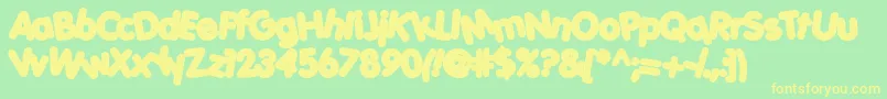 Más sobre la fuente PORKH fuente PORKH – Fuentes Amarillas Sobre Fondo Verde
