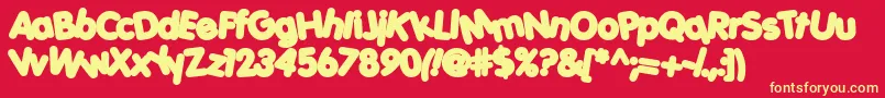 PORKH    Font – Yellow Fonts on Red Background