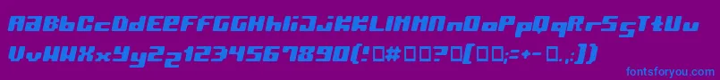 Pormr   -fontti – siniset fontit violetilla taustalla