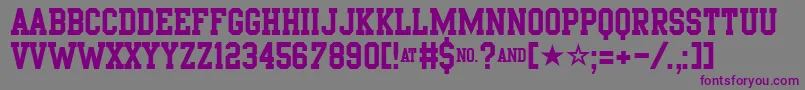 Шрифт PORNSA   – фиолетовые шрифты на сером фоне