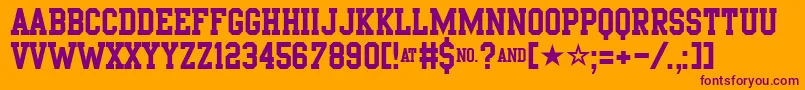 PORNSA   Font – Purple Fonts on Orange Background