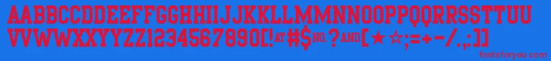PORNSA   Font – Red Fonts on Blue Background