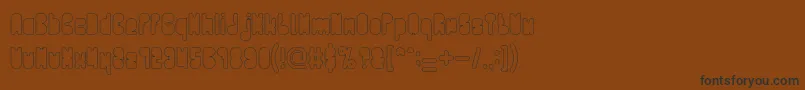 fuente PORTABLE HOLLOW – Fuentes Negras Sobre Fondo Marrón