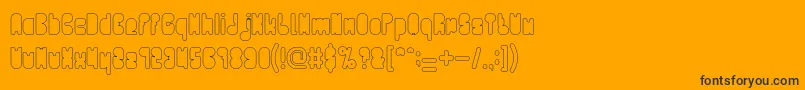 PORTABLE HOLLOW Font – Black Fonts on Orange Background