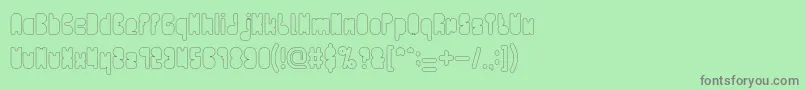 PORTABLE HOLLOW Font – Gray Fonts on Green Background