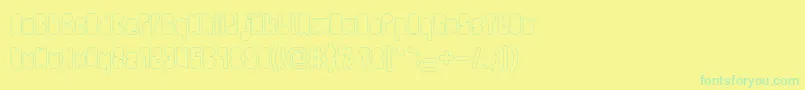 More about PORTABLE HOLLOW Font PORTABLE HOLLOW Font – Green Fonts on Yellow Background