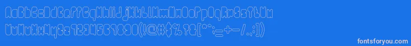 More about PORTABLE HOLLOW Font PORTABLE HOLLOW Font – Pink Fonts on Blue Background