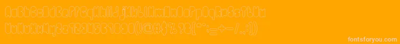 Weitere Informationen zur PORTABLE HOLLOW-Schriftart PORTABLE HOLLOW-Schriftart – Rosa Schriften auf orangefarbenem Hintergrund