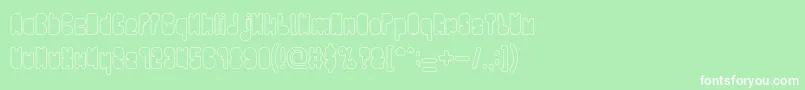 PORTABLE HOLLOW Font – White Fonts on Green Background