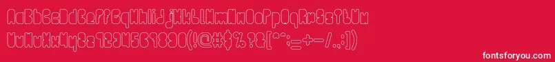 PORTABLE HOLLOW Font – White Fonts on Red Background