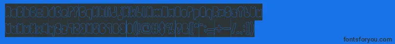 PORTABLE INVERSE Font – Black Fonts on Blue Background