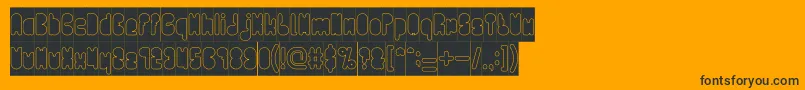 PORTABLE INVERSE Font – Black Fonts on Orange Background