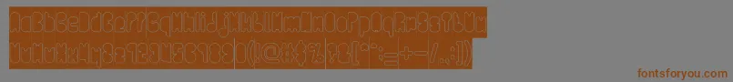 PORTABLE INVERSE Font – Brown Fonts on Gray Background