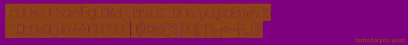 PORTABLE INVERSE Font – Brown Fonts on Purple Background