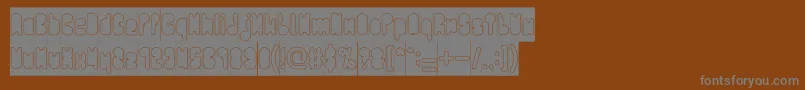 Шрифт PORTABLE INVERSE – серые шрифты на коричневом фоне