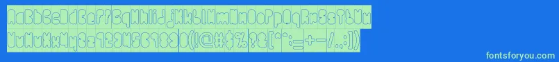 PORTABLE INVERSE Font – Green Fonts on Blue Background