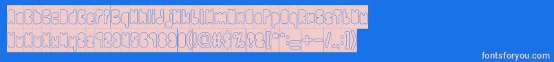 PORTABLE INVERSE Font – Pink Fonts on Blue Background