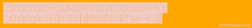 PORTABLE INVERSE Font – Pink Fonts on Orange Background