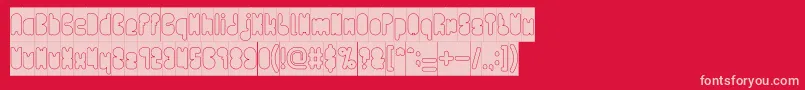 PORTABLE INVERSE Font – Pink Fonts on Red Background