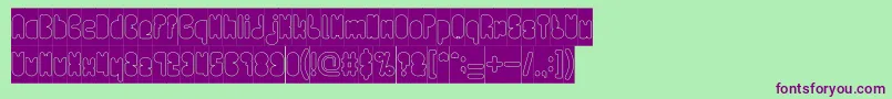 PORTABLE INVERSE Font – Purple Fonts on Green Background