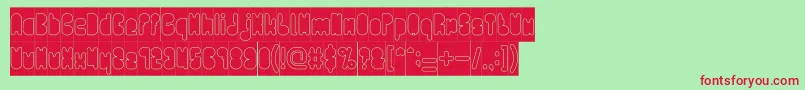 PORTABLE INVERSE Font – Red Fonts on Green Background