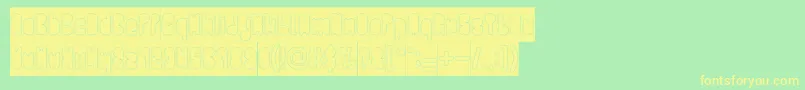 PORTABLE INVERSE-fontti – keltaiset fontit vihreällä taustalla