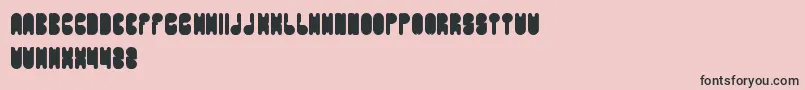 PORTABLE-Schriftart – Schwarze Schriften auf rosa Hintergrund