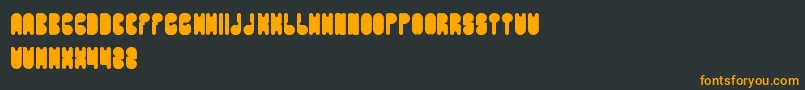 PORTABLE Font – Orange Fonts on Black Background
