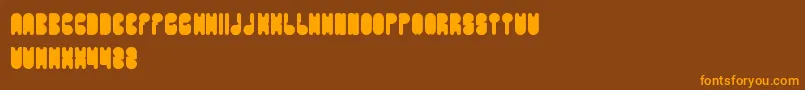 PORTABLE Font – Orange Fonts on Brown Background