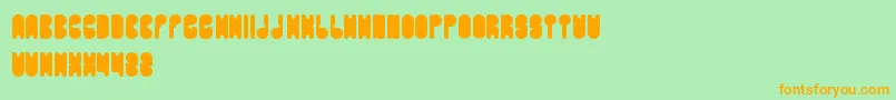 PORTABLE Font – Orange Fonts on Green Background