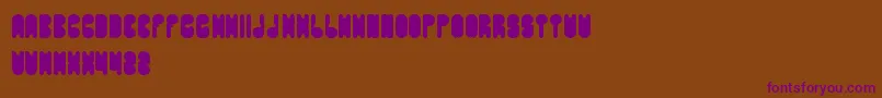PORTABLE-Schriftart – Violette Schriften auf braunem Hintergrund