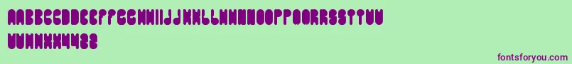 PORTABLE Font – Purple Fonts on Green Background