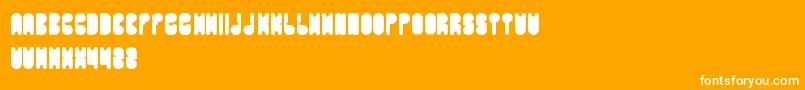 PORTABLE-Schriftart – Weiße Schriften auf orangefarbenem Hintergrund