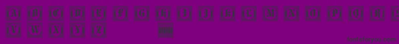 PortculliardInitials-Schriftart – Schwarze Schriften auf violettem Hintergrund