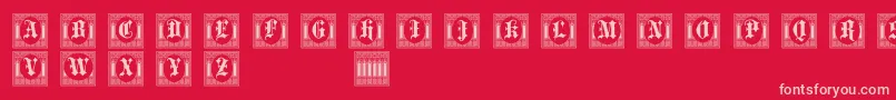 Шрифт PortculliardInitials – розовые шрифты на красном фоне