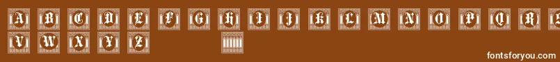 フォントPortculliardInitials – 茶色の背景に白い文字