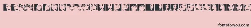 PortraitsdeFemmes Font – Black Fonts on Pink Background