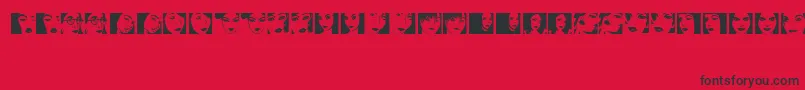 PortraitsdeFemmes Font – Black Fonts on Red Background