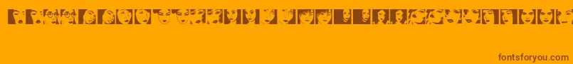 PortraitsdeFemmes Font – Brown Fonts on Orange Background
