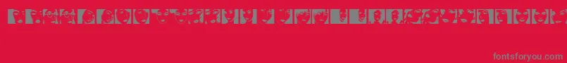 PortraitsdeFemmes Font – Gray Fonts on Red Background