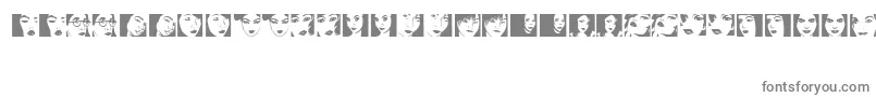 PortraitsdeFemmes Font – Gray Fonts on White Background