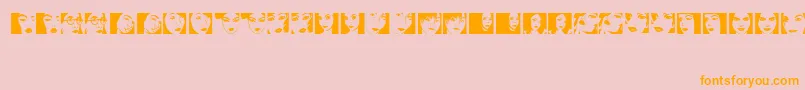PortraitsdeFemmes Font – Orange Fonts on Pink Background